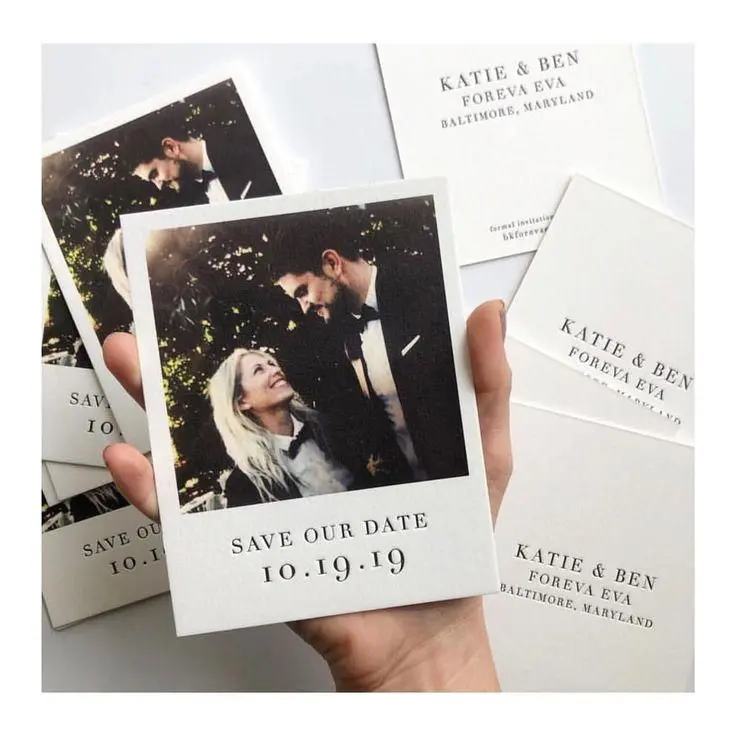 Bryllupsinvitationer: Den ultimative guide 7 polaroid