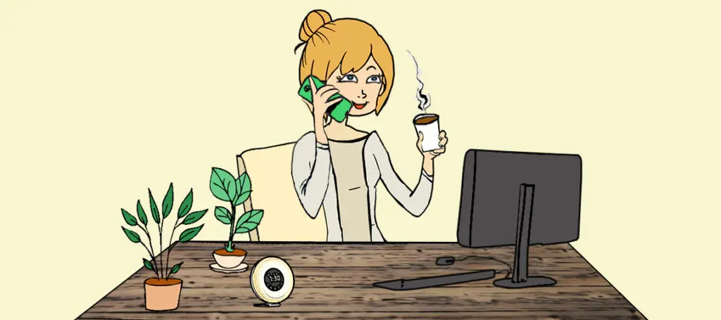 Blog img 1152x512 Tine on phone call 1 yellow