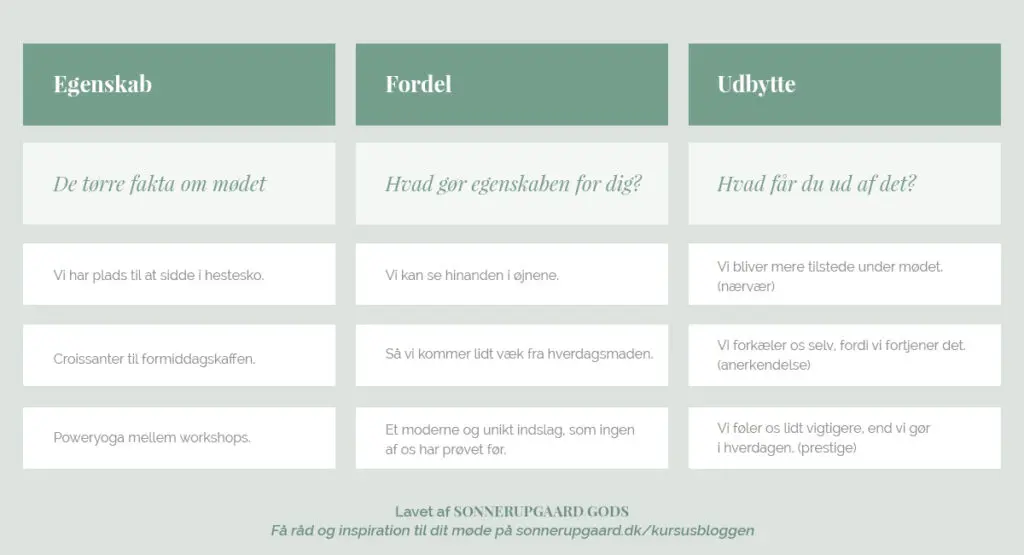 Sådan finder du dit mødeformål med SELB 1 EFU model