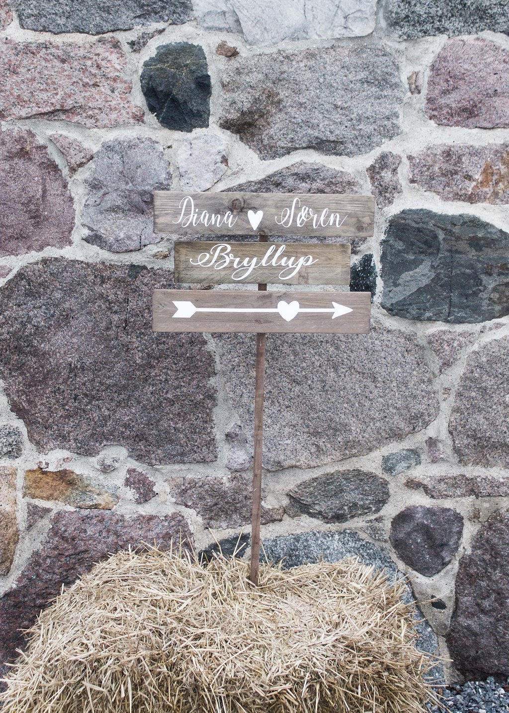 Træskilte til bryllup