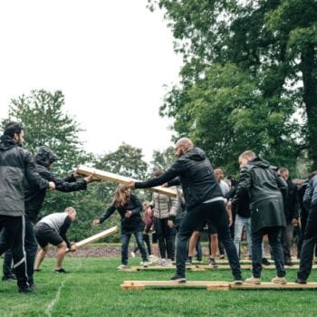 teambuilding for hele firmaet i parken