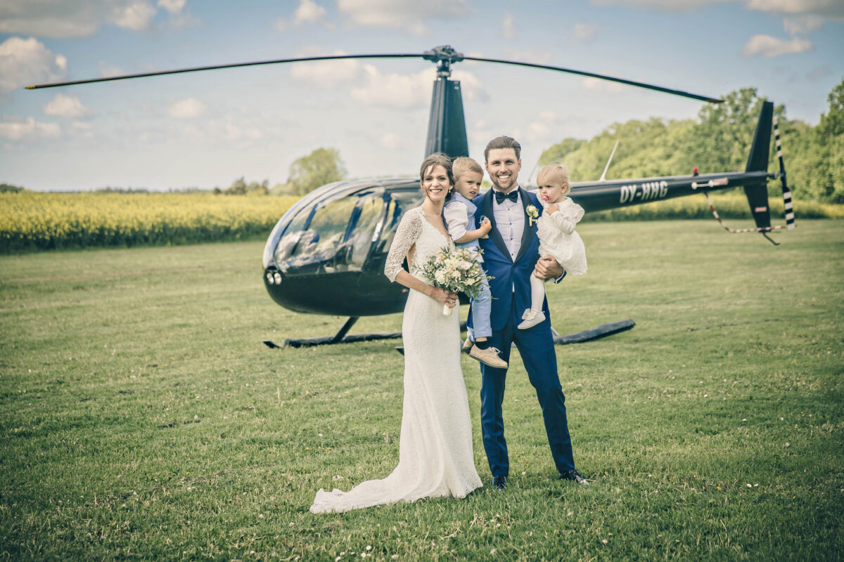 Helikopter til bryllup
