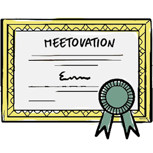 Illustration af certifikatet Meetovation