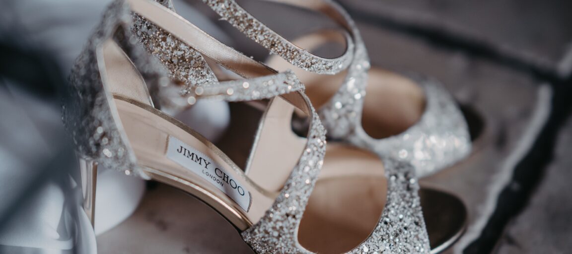 Brudesko med glimmer fra Jimmy Choo