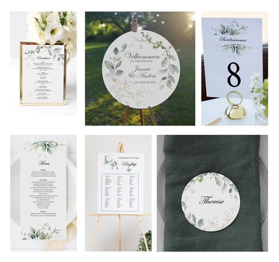 Cloud Celebration x Bryllupsbloggen: Bryllupsinvitationer 2025 4 Festbundle ny kateori