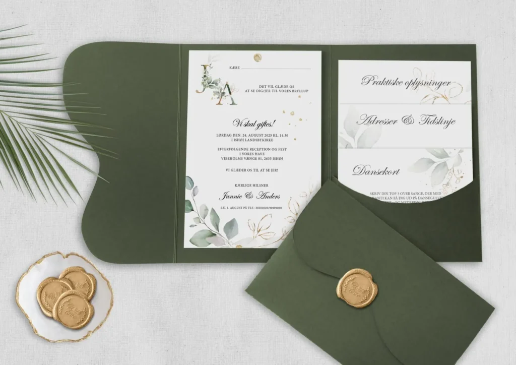 Cloud Celebration x Bryllupsbloggen: Bryllupsinvitationer 2025 2 Mockup pocket fold scaled 1