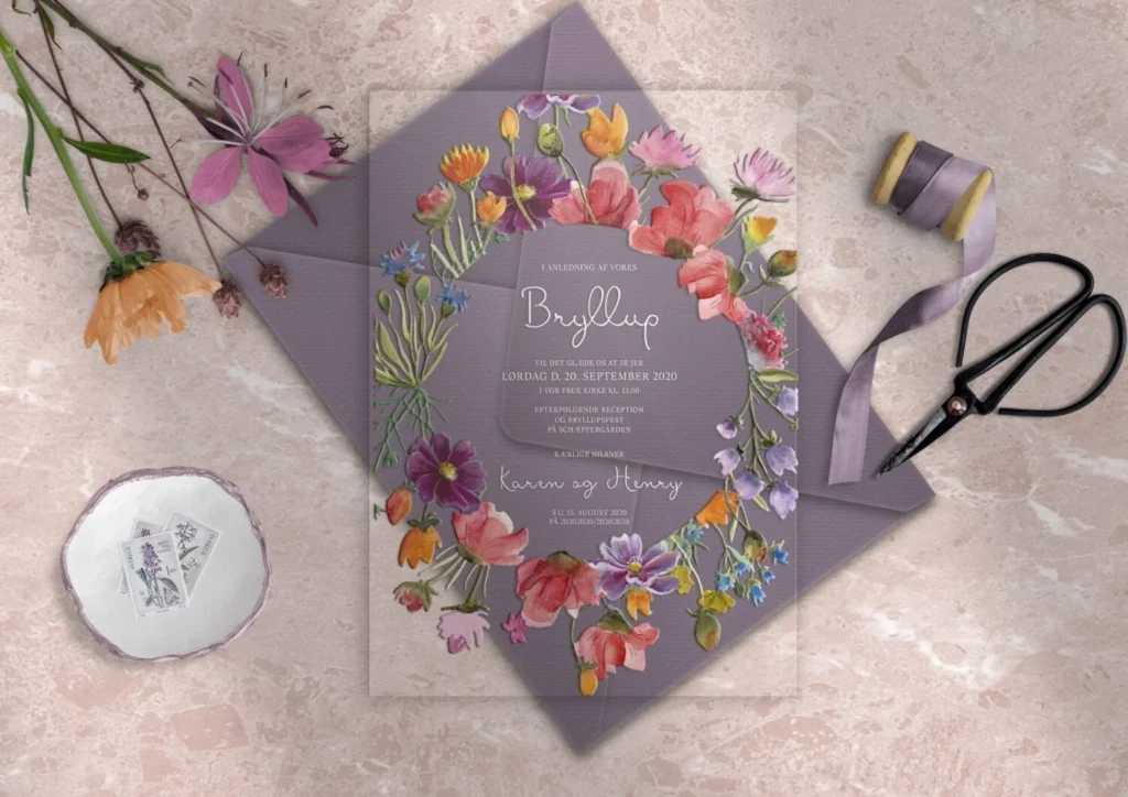 Cloud Celebration x Bryllupsbloggen: Bryllupsinvitationer 2025 6 WILD FLOWERS akrul